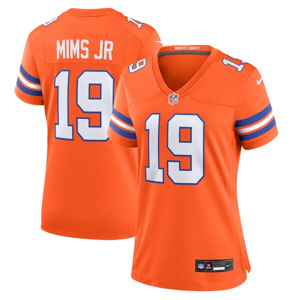 Marvin Mims Jr Denver Broncos Nike Women's Mile High Collection 1977 Throwback Player Game Jersey - Orange