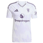 Manchester United adidas 2025/26 Away Replica Custom Jersey - White/Red/Black