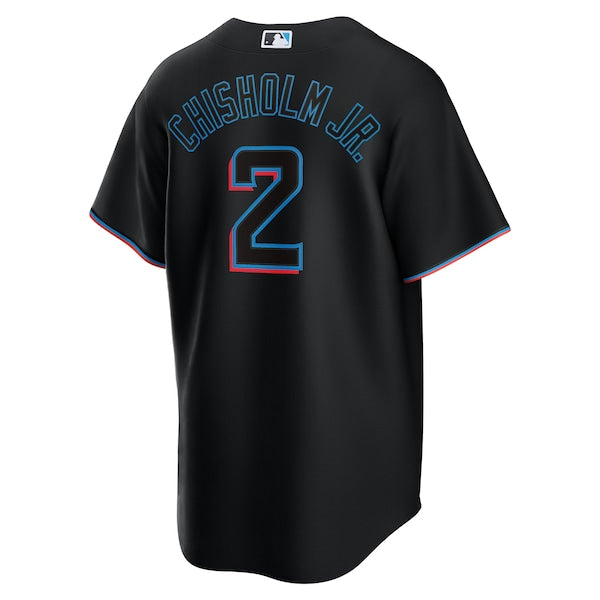 Jazz Chisholm Jr. Miami Marlins Nike Alternate Replica Player Jersey - Black/White