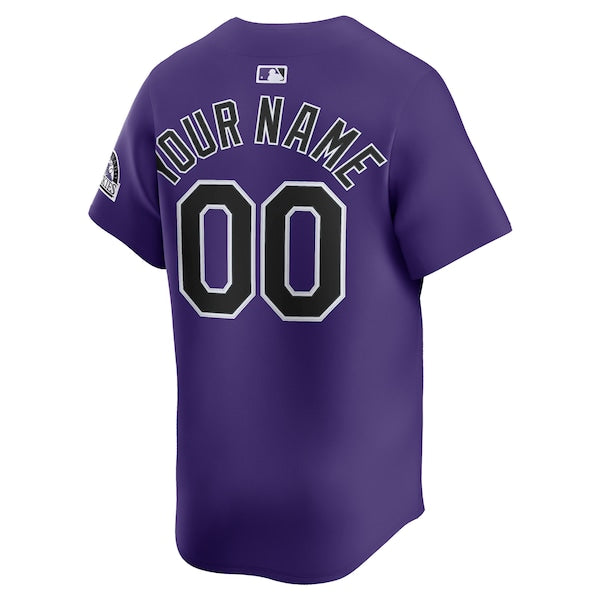 Youth Colorado Rockies Nike Alternate Limited Custom Jersey - Purple