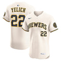 Christian Yelich Milwaukee Brewers Nike Home Elite Player Jersey - Cream