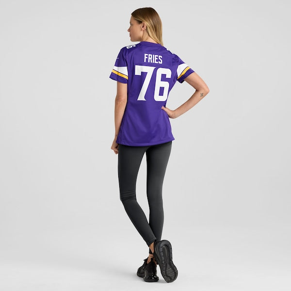 Will Fries Minnesota Vikings Nike Women's Team Game Jersey -  Purple