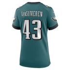 Ben VanSumeren Philadelphia Eagles Nike Women's Team Game Jersey - Midnight Green