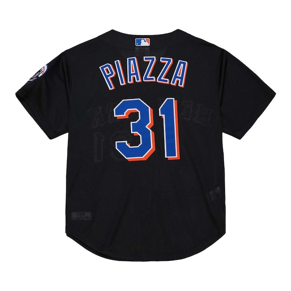 Mike Piazza New York Mets Cooperstown Collection 2000 Batting Practice Jersey - Black