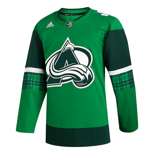 Colorado Avalanche adidas 2023 St. Patrick's Day Primegreen Authentic Jersey - Kelly Green