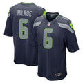 Jalen Milroe Seattle Seahawks Nike 2025 NFL Draft Game Jersey - College Navy