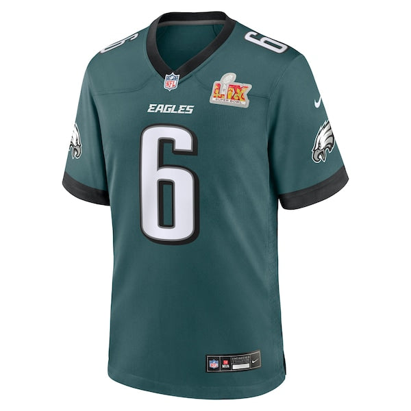 DeVonta Smith Philadelphia Eagles Nike Super Bowl LIX Game Player Jersey - Midnight Green