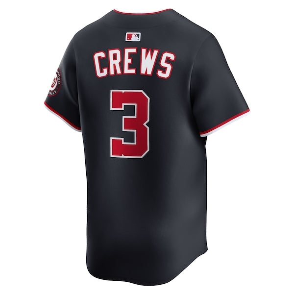 Dylan Crews Washington Nationals Nike Alternate Limited Jersey - Navy/White