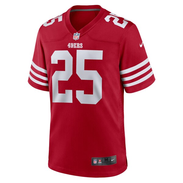 Elijah Mitchell San Francisco 49ers Nike Team Player Game Jersey - Scarlet/White
