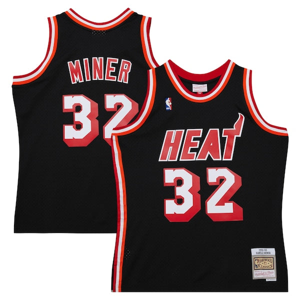 Harold Miner Miami Heat  1992/93 Hardwood Classics Swingman Throwback Jersey - Black