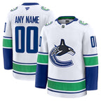 Vancouver Canucks  Away Premium Custom Jersey - White/Blue