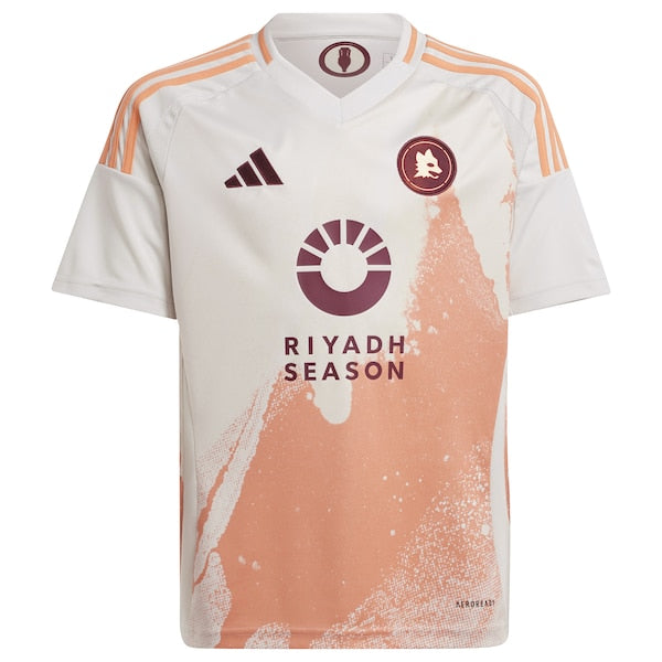 AS Roma adidas Youth 2024/25 Away Replica Jersey - White
