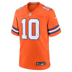 Bo Nix Denver Broncos Nike Mile High Collection 1977 Throwback Player Game Jersey - Orange