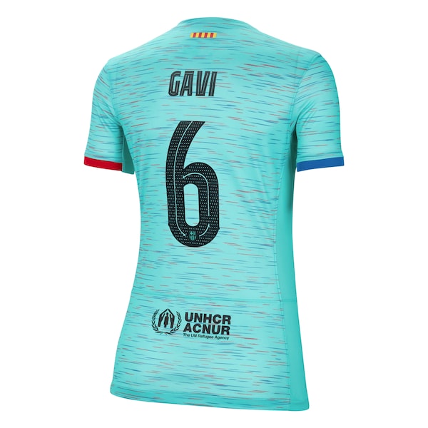 Gavi Barcelona Nike Women's 2023/24 Third Replica Jersey - Aqua