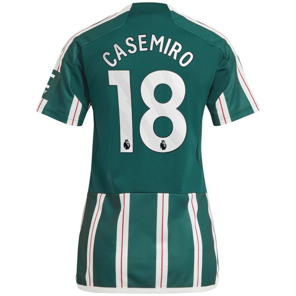 Casemiro Manchester United adidas Women's 2023/24 Away Replica Player Jersey - Green/Red