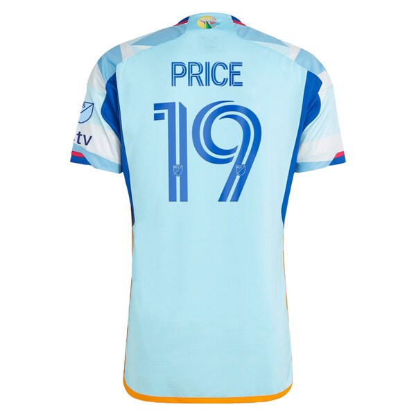 Jack Price Colorado Rapids adidas 2024 New Day Kit Authentic Jersey - Light Blue