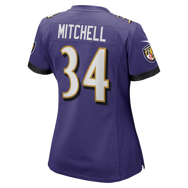 Keaton Mitchell Baltimore Ravens Nike Women's  Game Jersey -  Purple