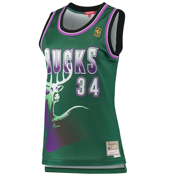 Ray Allen Milwaukee Bucks Women's 1996/97 Hardwood Classics Swingman Jersey - Green