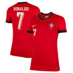 Cristiano Ronaldo Portugal National Team Nike Women's 2024 Home Replica Jersey - Red