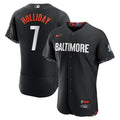 Jackson Holliday Baltimore Orioles Nike City Connect Authentic Player Jersey - Black