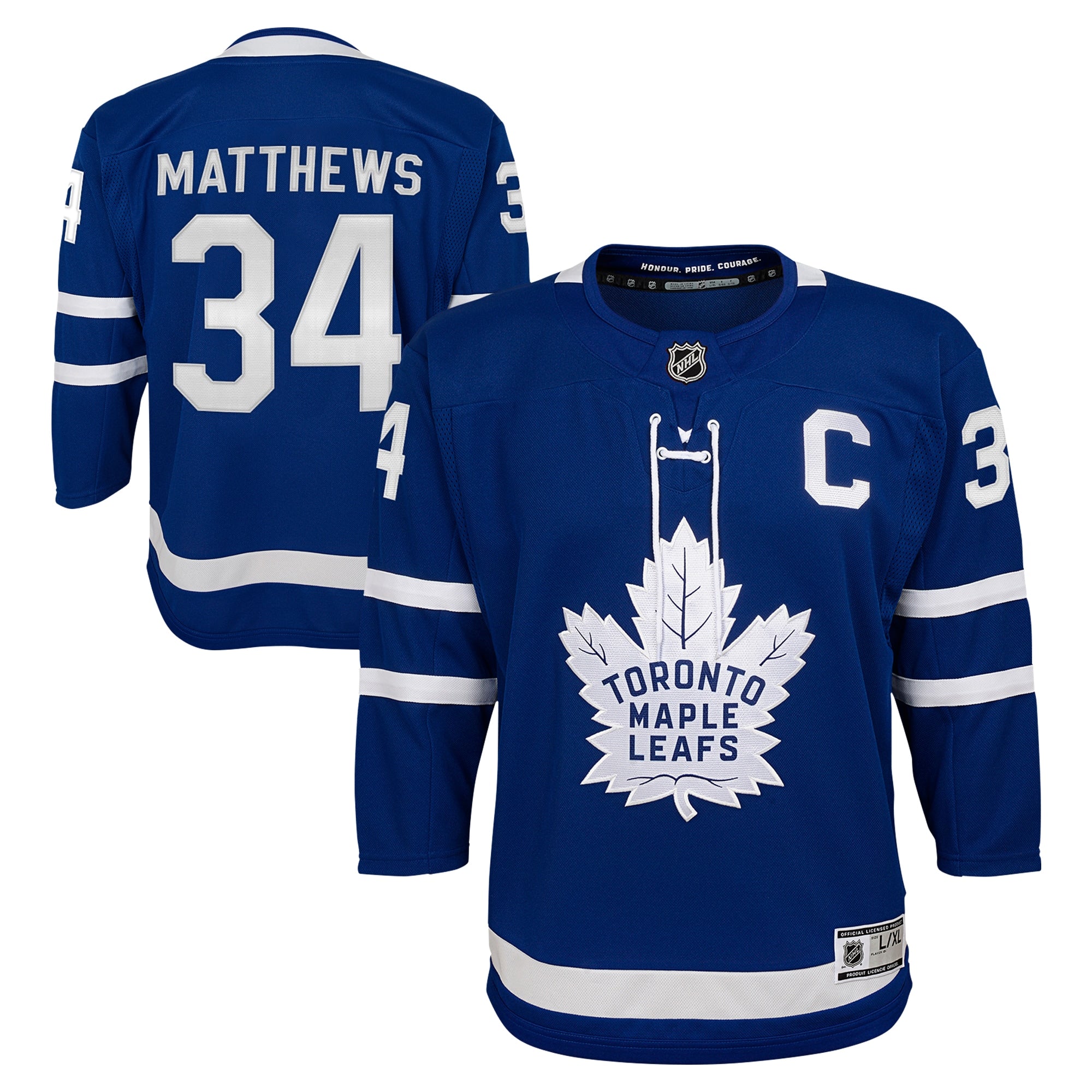 Auston Matthews Toronto Maple Leafs Youth Alternate Premier Player Jersey - Black/Blue