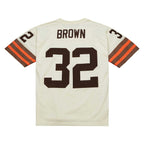 Jim Brown Cleveland Browns Chainstitch Legacy Jersey - Cream