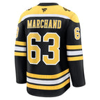 Brad Marchand Boston Bruins  Home Premium Jersey - Black/White