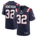 TreVeyon Henderson New England Patriots Nike 2025 NFL Draft Game Jersey - Navy