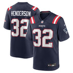 TreVeyon Henderson New England Patriots Nike 2025 NFL Draft Game Jersey - Navy