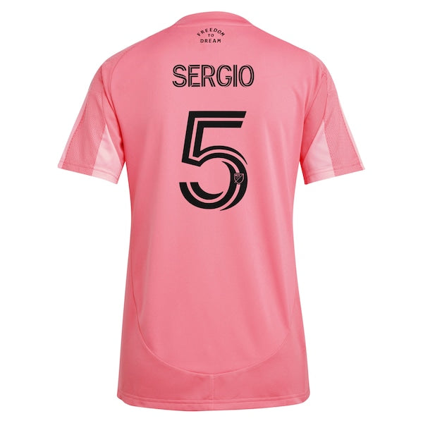 Sergio Busquets Inter Miami CF adidas Women's 2025 Euforia Replica Player Jersey - Light Pink