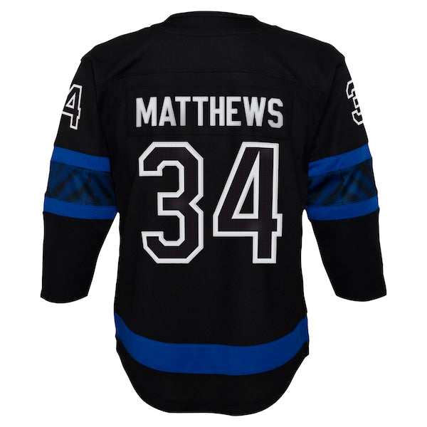 Auston Matthews Toronto Maple Leafs Youth Alternate Premier Player Jersey - Black/Blue