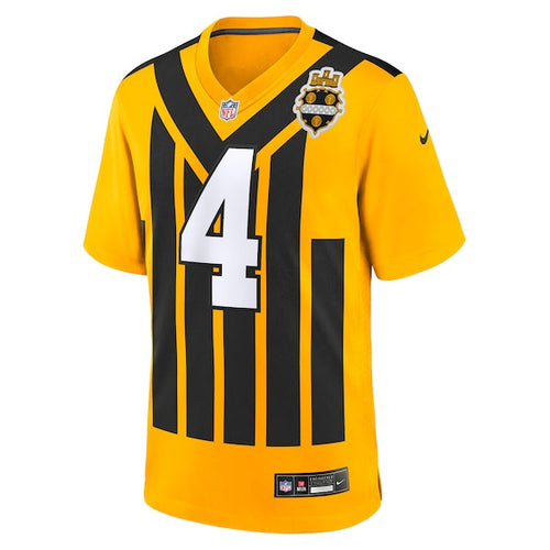 DK Metcalf Pittsburgh Steelers Nike Alternate 1933 Throwback Game Jersey - Gold/White/Black
