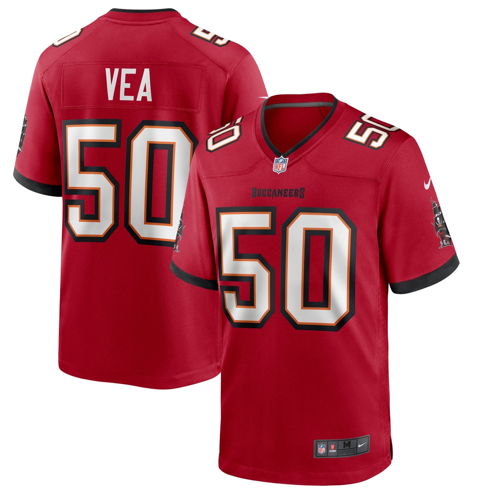 Vita Vea Tampa Bay Buccaneers Nike White Game Jersey -  White/Red