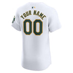 Oakland Athletics Nike Home Elite Custom Jersey - White
