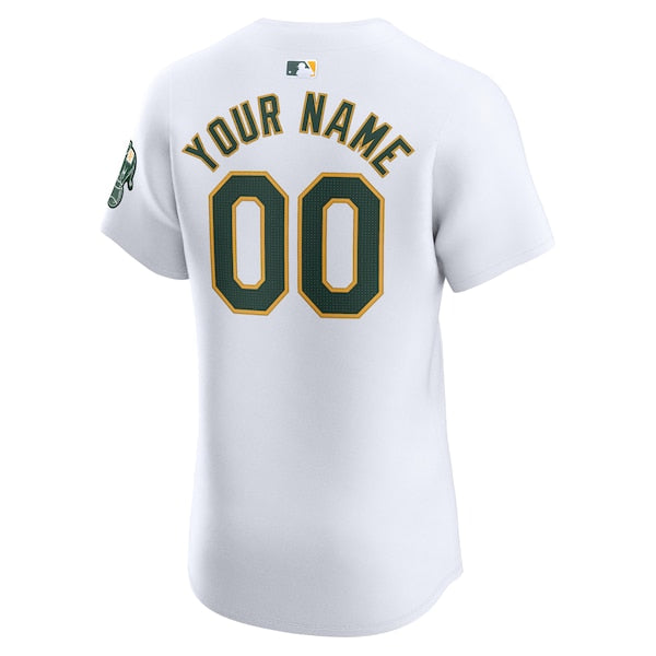Oakland Athletics Nike Home Elite Custom Jersey - White