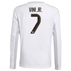 Vini Jr. Los Merengues adidas Youth 2025/26 Home Replica Long Sleeve Jersey - White