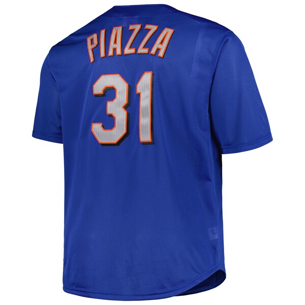 Mike Piazza New York Mets  Big & Tall Cooperstown Collection Mesh Batting Practice Jersey - Royal/Orange