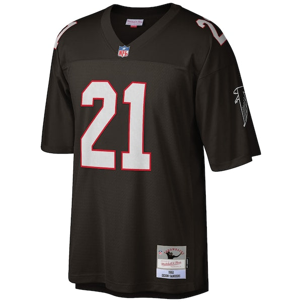 Deion Sanders Atlanta Falcons Big & Tall 1992 Retired Player Replica Jersey - Black
