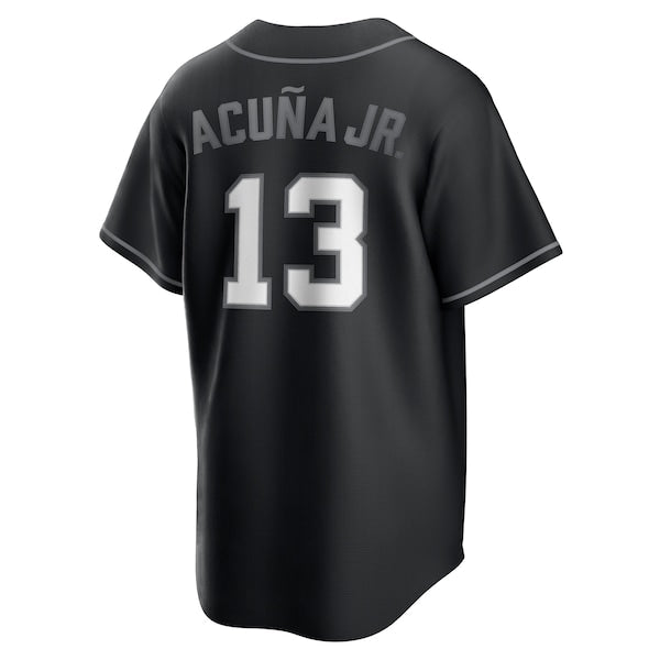 Ronald Acuña Jr. Atlanta Braves Nike Lights Out Replica Player Jersey - Black