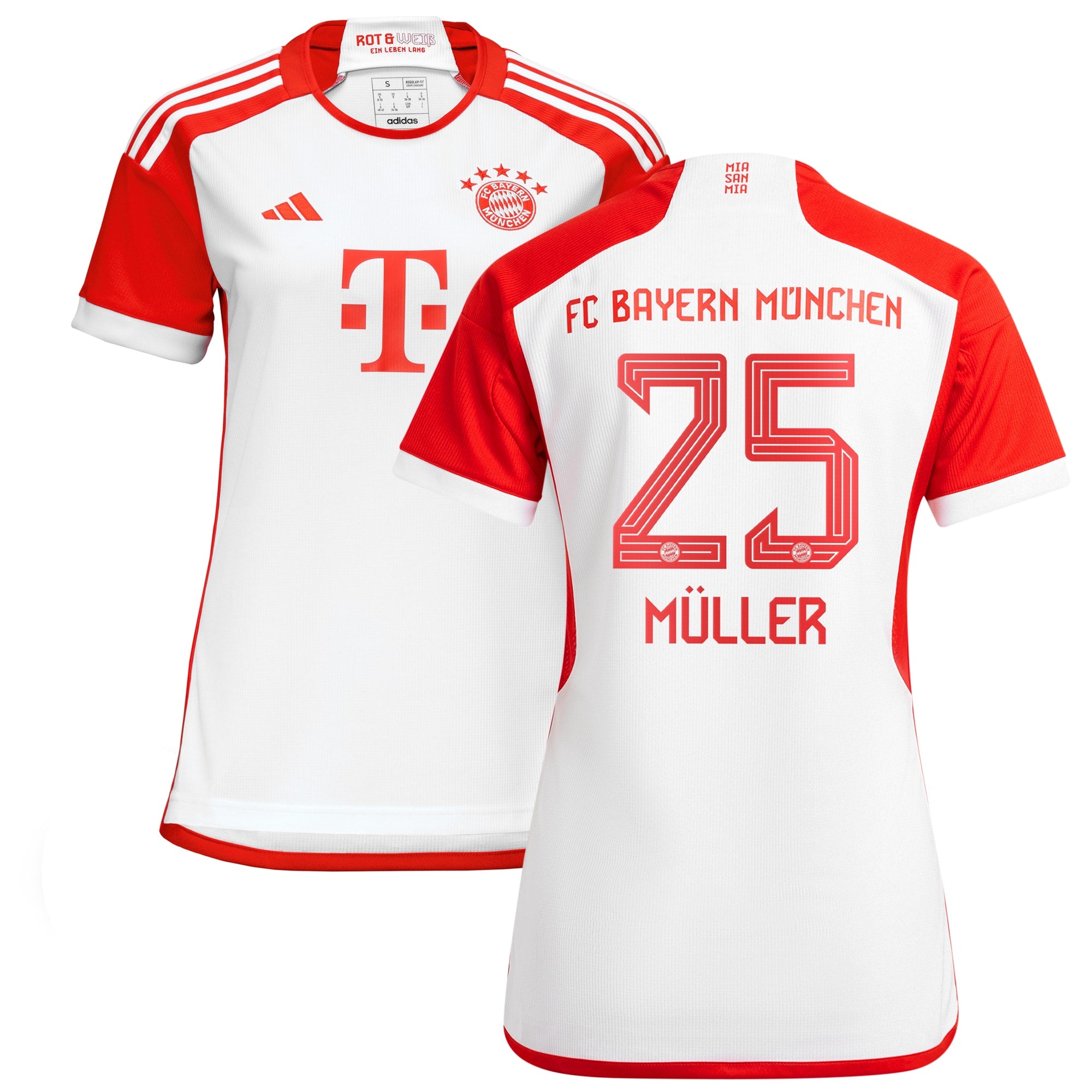 Thomas Müller Bayern Munich adidas Women's 2023/24 Away Replica Player Jersey - Black/White