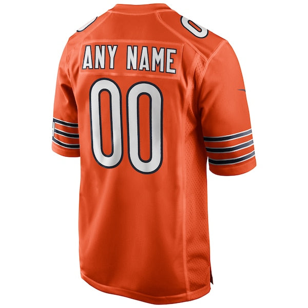Men's Chicago Bears Nike Alternate Custom Game Jersey - Orange/White/Navy