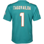 Tua Tagovailoa Miami Dolphins Nike Youth Game Jersey - Aqua