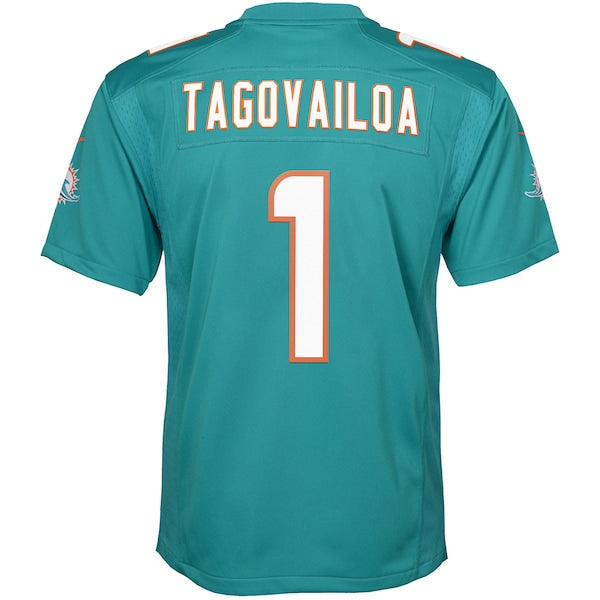 Tua Tagovailoa Miami Dolphins Nike Youth Game Jersey - Aqua