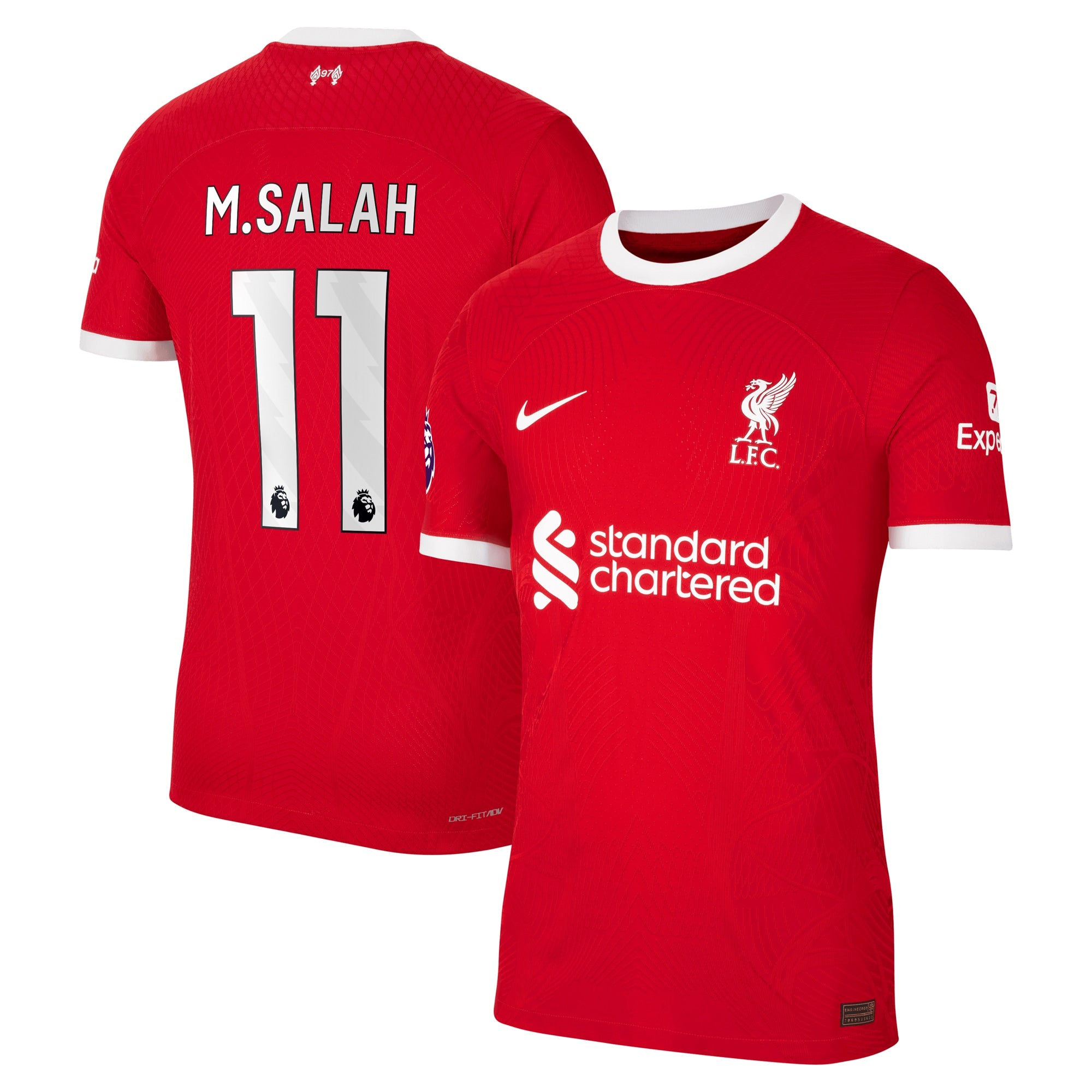 Mohamed Salah Liverpool Nike 2023/24 Away Authentic Player Jersey - White/Red