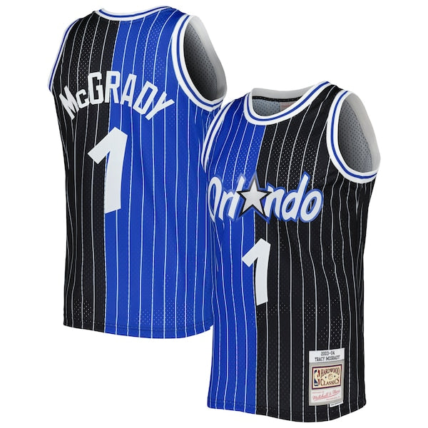 Tracy McGrady Orlando Magic Hardwood Classics 2003/04 Split Swingman Jersey - Blue/Black