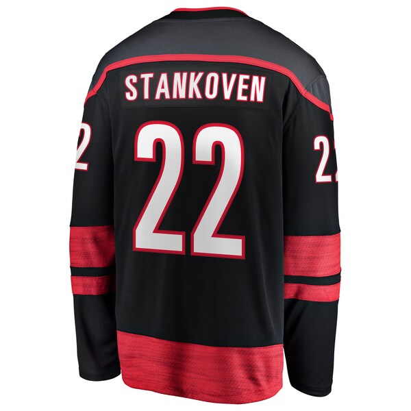 Logan Stankoven Carolina Hurricanes  Home Breakaway Jersey - Black