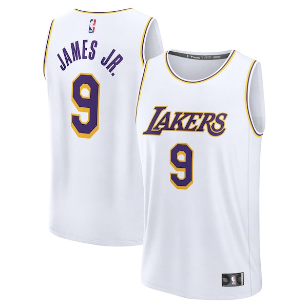 Bronny James Los Angeles Lakers  Youth Fast Break Replica Player Jersey - Association Edition - White