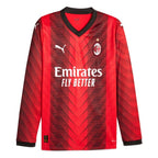AC Milan Puma 2023/24 Home Replica Long Sleeve Jersey - Red