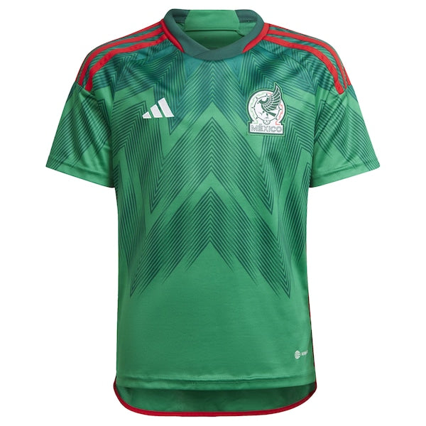 Mexico National Team adidas Youth 2022/23 Home Blank Replica Jersey - Green