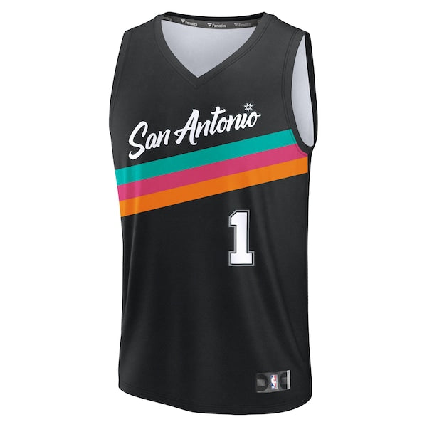 Victor Wembanyama San Antonio Spurs  2025/26 City Edition Fast Break Jersey - Black